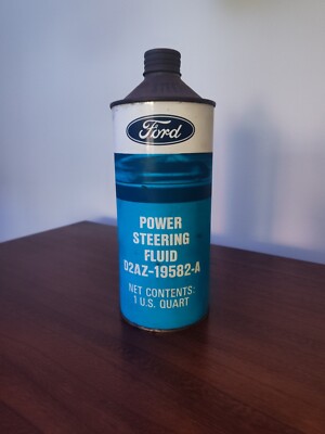 Vintage Ford Power Steering Fluid Can Cone Top Quart Ford Motor Oil 