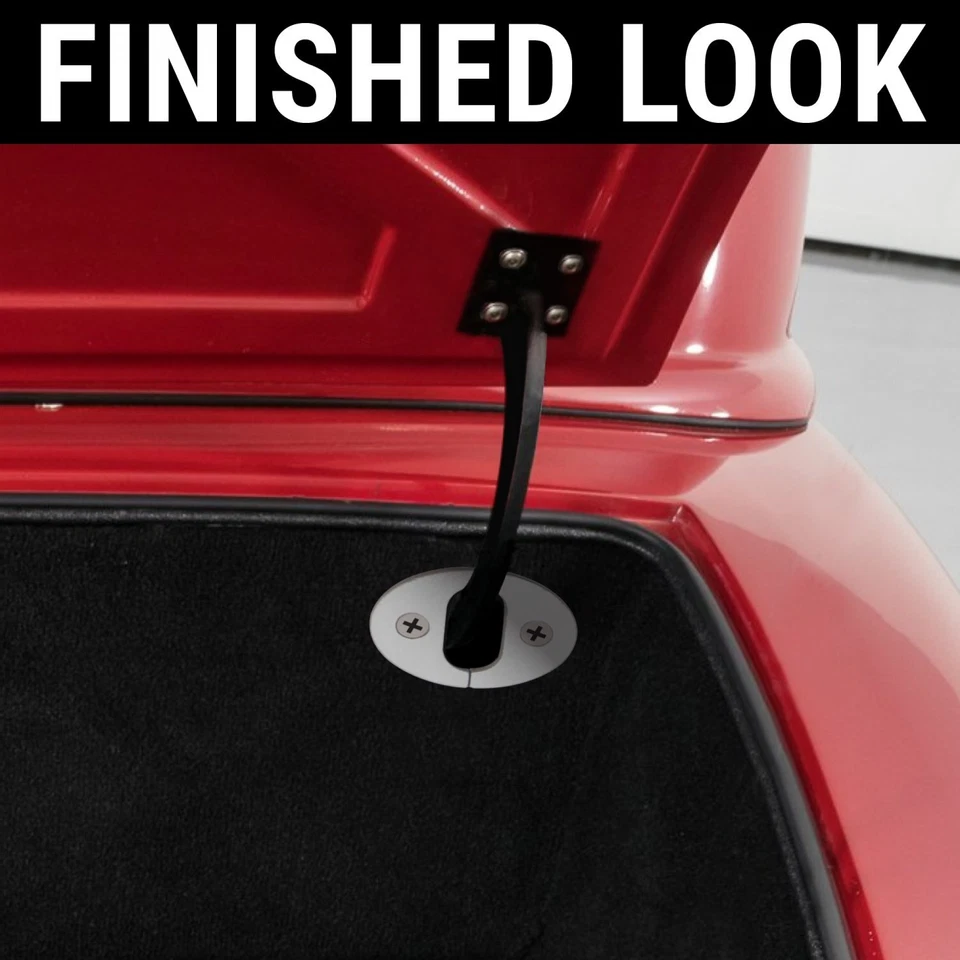 Kit universal de bisagra para maletero de coche de alta resistencia con bisel de aluminio Billet dividido Foto 3 de 4