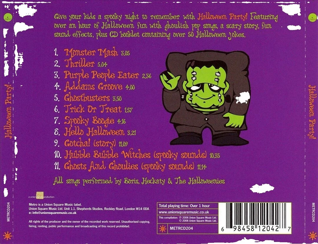 CD de música rock halloween