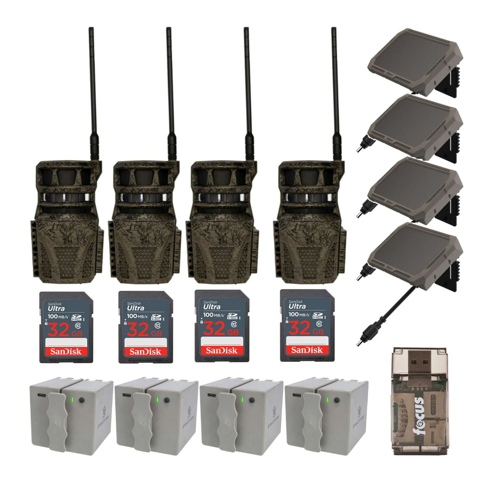 Wildgame Innovations Орбитальная 360-градусная следящая камера в комплекте из 4 предметов