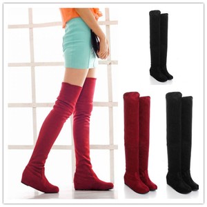flat bottom thigh high boots