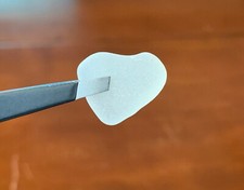 Seaglass Heart Beach Sea Glass White Natural Shaped Valentine art surf-tumbled G