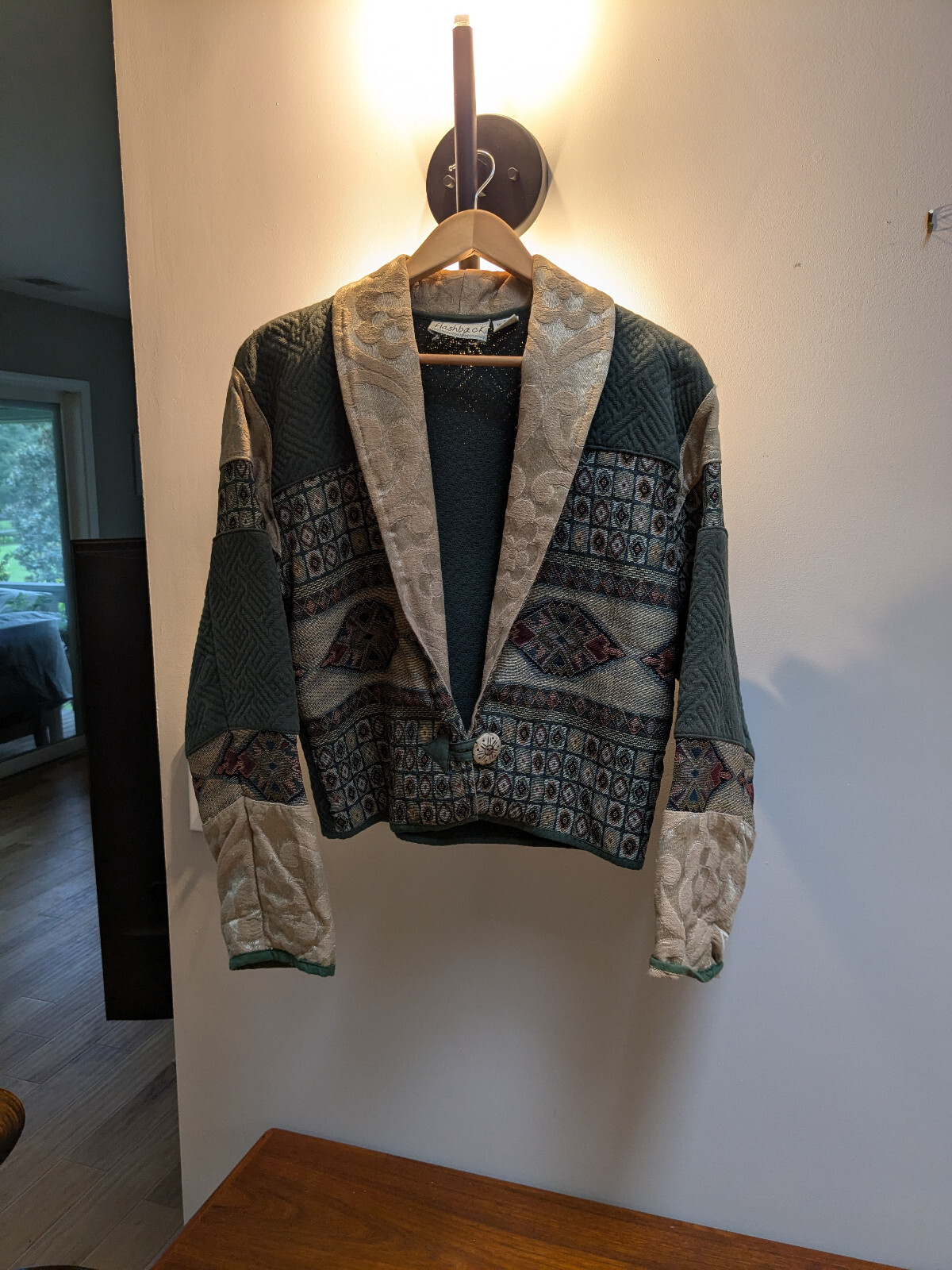 Flashback Patchwork Jacket Wooden Button Vintage … - image 6