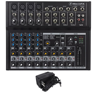 Mackie Mix12FX 12-Channel Mixer w/FX + Rockville DI Box +Cable | eBay