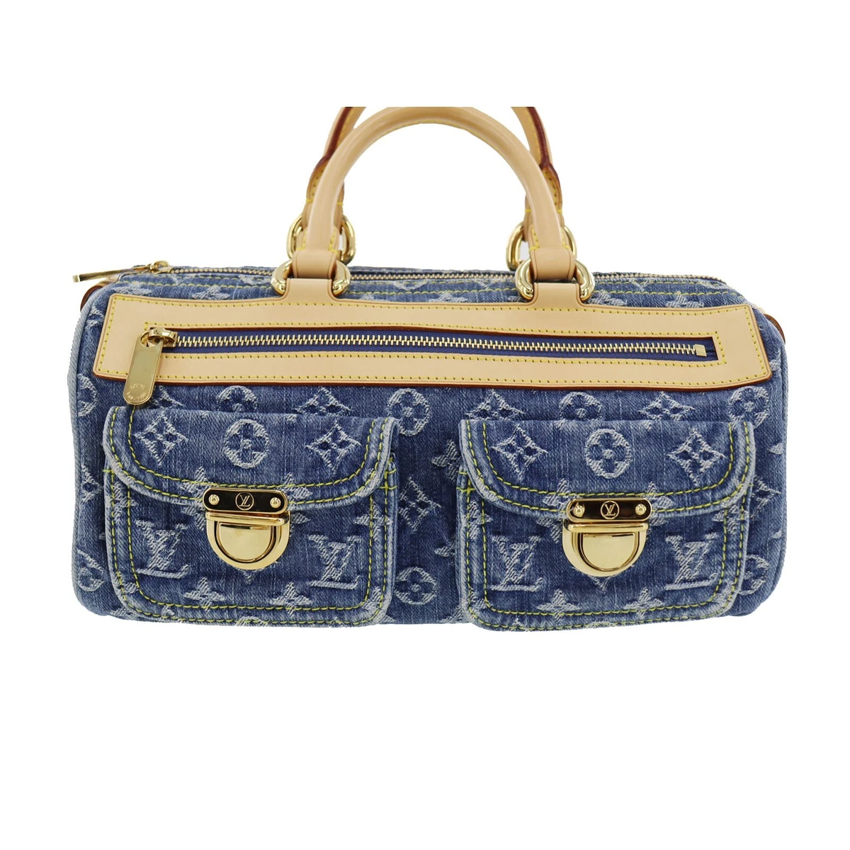 LOUIS VUITTON LV Neo Speedy Monogram Denim Handbag M95019 #BT279 S