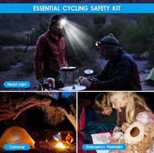 LED Bicycle Headlight + Taillight - USB Rechargeable for Night Riding Visibility