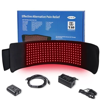DGYAO 3 IN 1 880nm&660nm Infrared Red Light Therapy for Low Back Pain Relief Wrap Belt