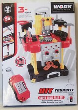 WORK STRONG TOOL CHEST ON WHEELS: Age 3  56 PIECES  GREAT GIFT IDEA 