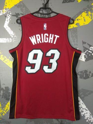 Maillot de basket-ball Wright Miami Heat NBA rouge homme taille L ig93 - Photo 1/10