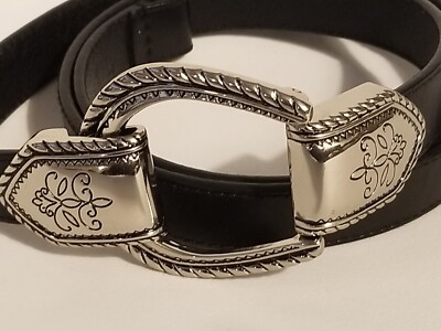 leather and sliding silver statement belt Amazon.com: JIARY Men main image 2