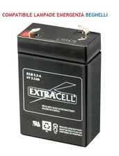 BATTERIA 6V 2.8 AH  RICARICABILE AL PIOMBO ERMETICO COMPATIBILE LAMPADE EMERGENZ