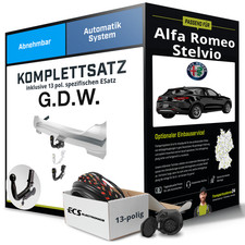 Anhängerkupplung abnehmbar für ALFA ROMEO Stelvio +E-Satz NEU ABE inkl. EBA