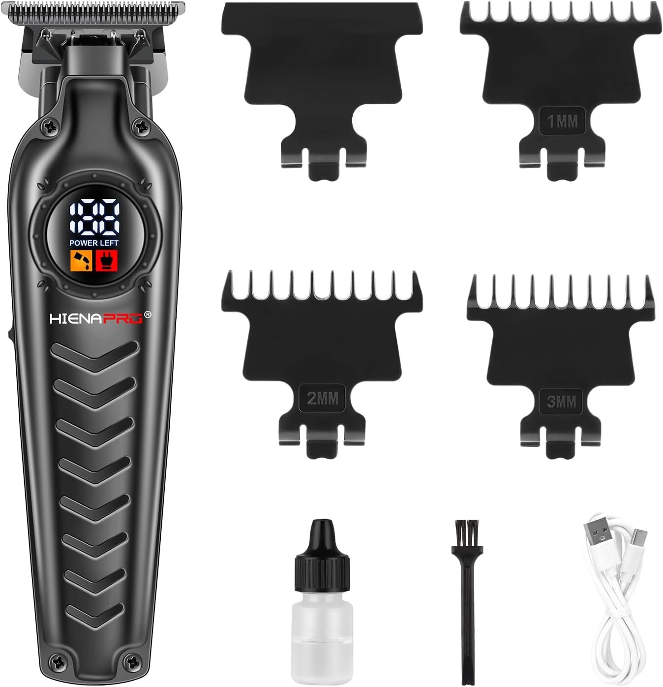 HIENA PRO Professional Hair Beard Trimmer for Men Clippers Black 