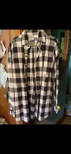 Rasco FR Black/White Plaid FR Twill Cotton Button-Up Work Shirt Large PBW766