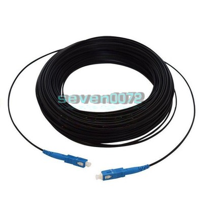 FTTH Fiber Optic Drop Cable Patch Cord SC to SC Simplex SM Jumper  100M