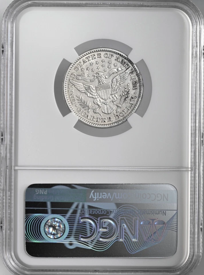 1894-S 25C BARBER SILVER QUARTER NGC AU DETAILS "CLEANED" #8405236-023 - Image 4 of 4