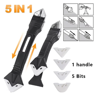 5 in 1 Silicone Sealant Remover Tool Kit Set Scraper Caulking Mould Removal US - image 1 of 4