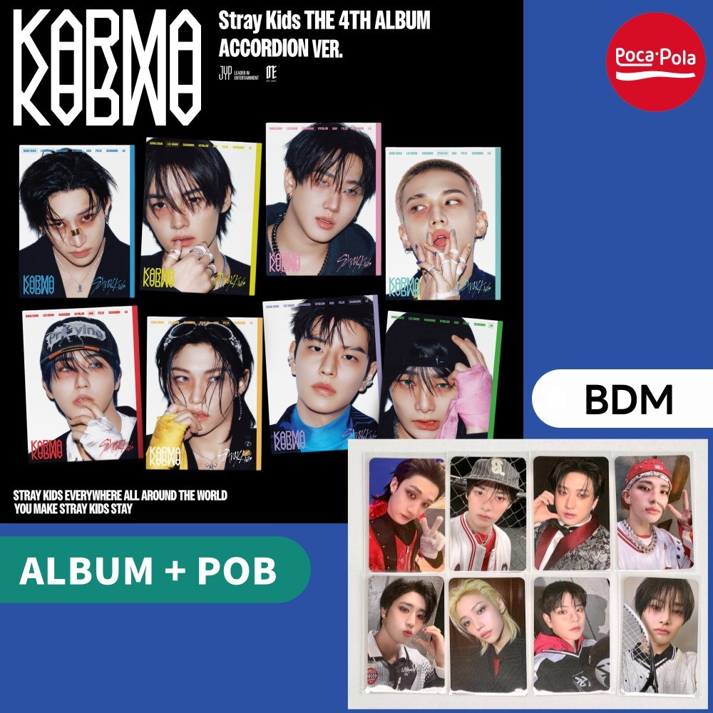 SKZ Stray Kids - KARMA album - ACCORDION VER. + BDM POB PC (8 ver