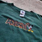 Vintage 90s Disney Mickey Mouse Green Crewneck Swearshirt size large — photo 1