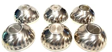 Stainless Steel 6" Cereal Salad Bowl Set of 6 - Janus Wool 1 ML. *2.3