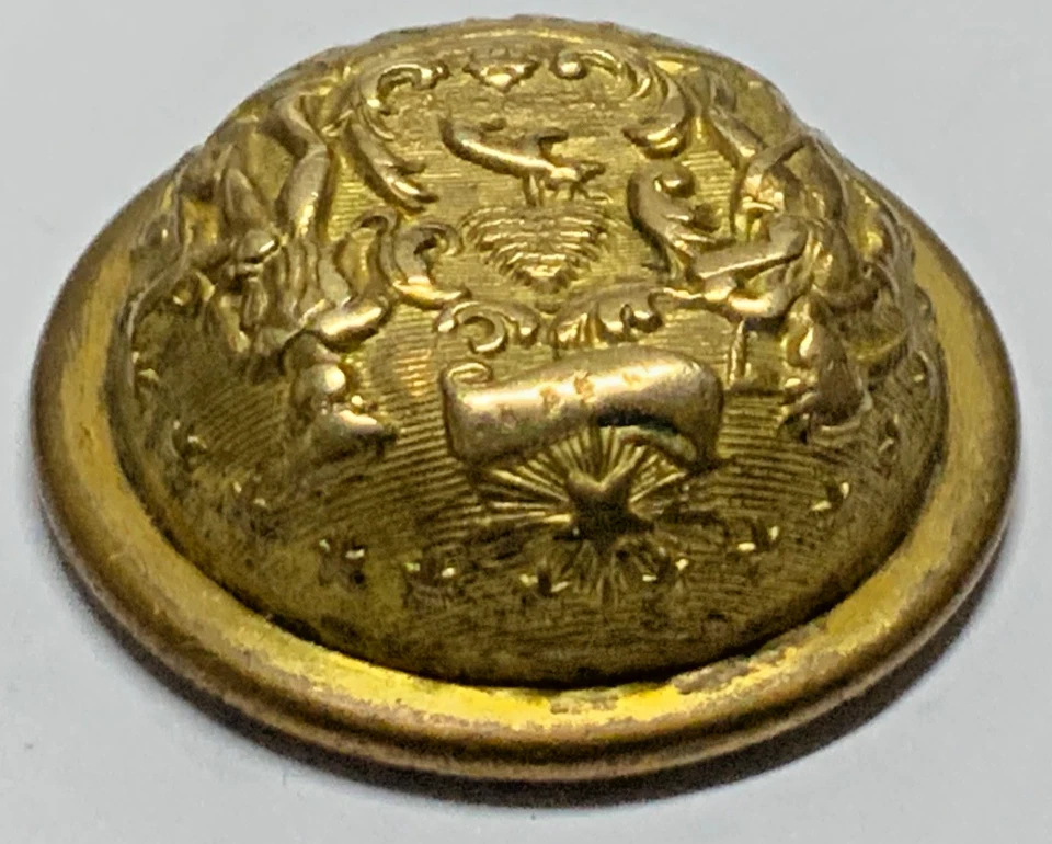 РЕДКОЕ СОСТОЯНИЕ МЕЙН ГЕРБ ПОЗОЛОЧЕННЫЙ ПАЛЬТО КНОПКА 23 мм 1879-90 ALBERT ME 1 RV:5 - Изображение 4 из 4