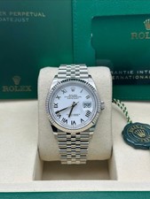 Rolex 126234 2025 White Roman Dial Box & Papers