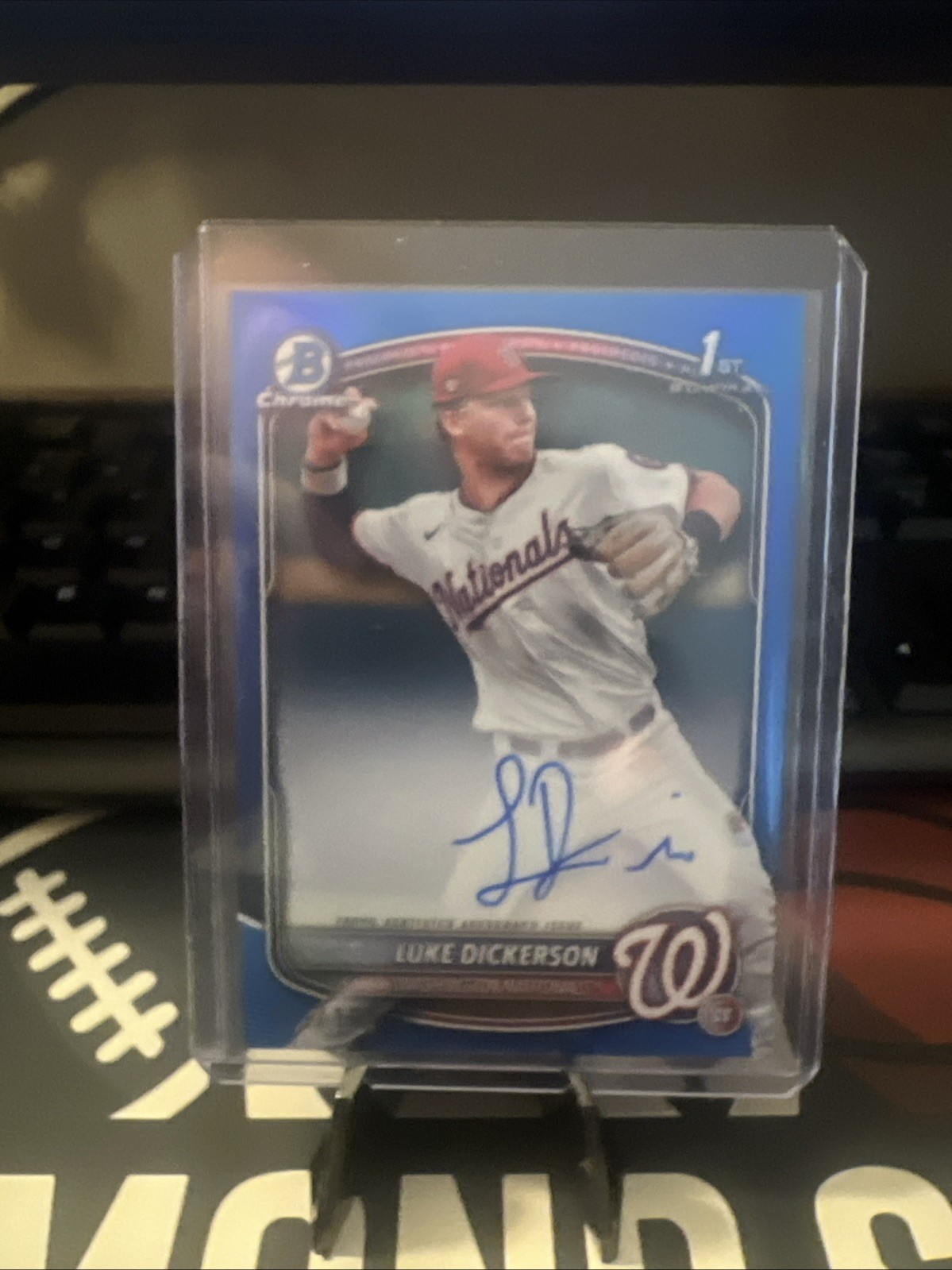 2025 Bowman Chrome Luke Dickerson Auto Blue Refractor 1st #15/150