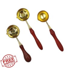 Wax Seal Spoon Sealing Spoon with Wooden Handel Wax Sealing Stamp Melting Spo...