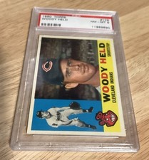 1960 Topps #178 Woody Held Cleveland Indians PSA 8 NM-MT - 9690