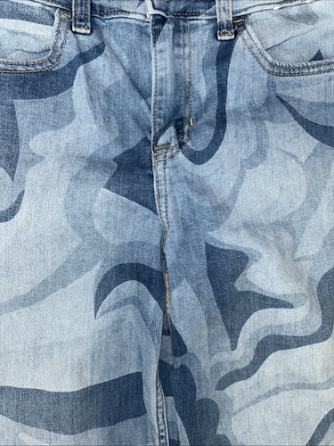 Girls Abercrombie Kids High-Rise Wide Leg Jeans Swirl Design Size 13/14 - Picture 9 of 14