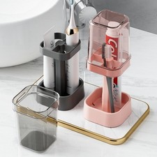 with Lid Toothbrush Holder Dust Drainage Toothbrush Organizer  Bathroom