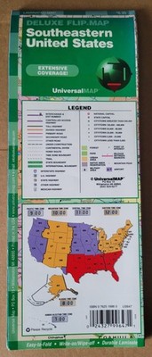 Universal Map Deluxe Flip  Map Southeastern United States Laminated Pub 2000