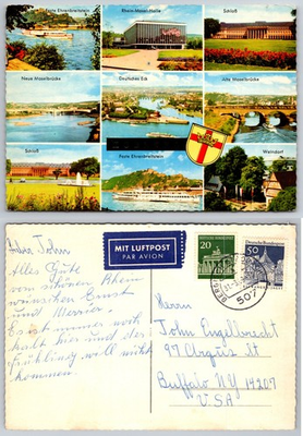 #ad Continental Koblenz Germany Multiview Postcard $4.81