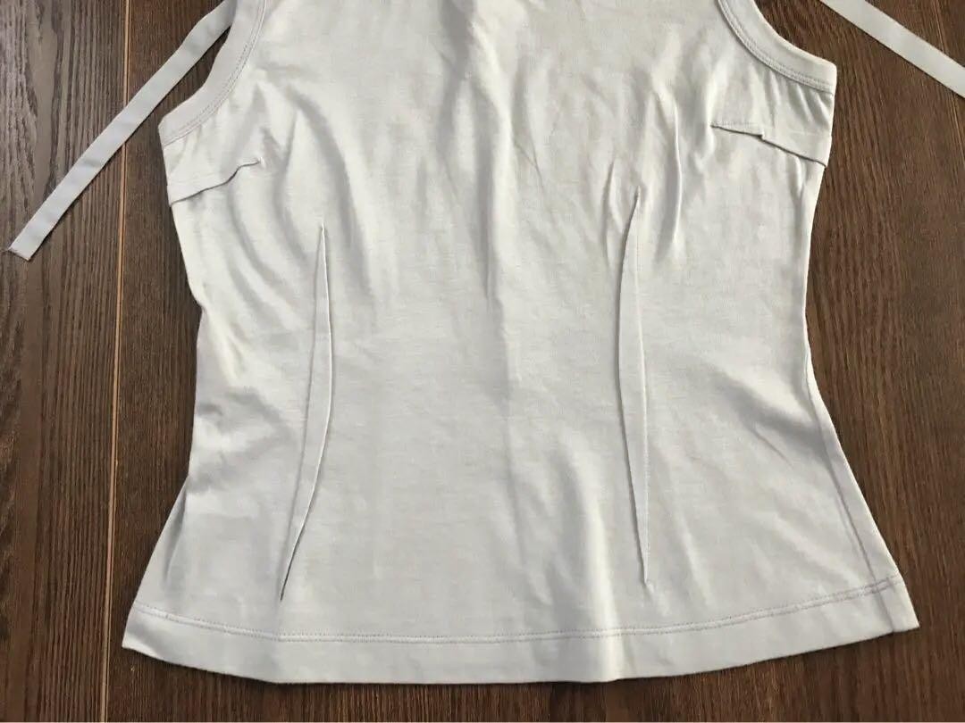 トップス Prada Knit cut sew PRADA Rib Knit Cut And Sew Short Sleeve Pullover 44 Beige