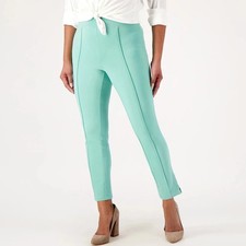 Belle by Kim Gravel 12 Tall Ponte Center Seam Ankle Pant WASABI A568895