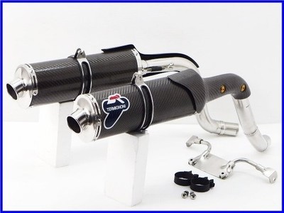 DUCATI 2002 Monster S4 Termignoni Oval Carbon Slip-On Exhaust System High-Up