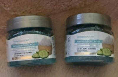 Lot 2 x Global B.Care Hyaluronic Acid Exfoliating Body Scrub, 6 Oz Each New