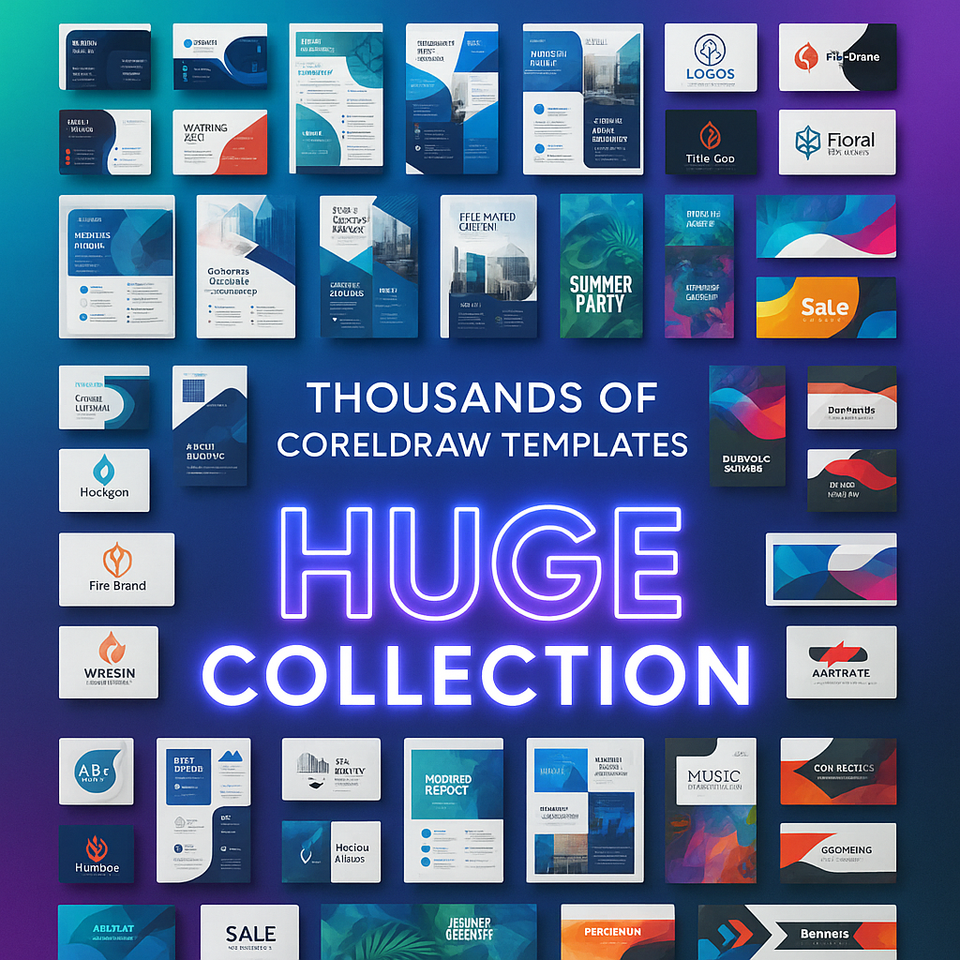 30,000+ CorelDRAW Templates Mega Bundle | Digital Download | CDR Files ...