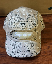 Supreme Mens Beige Paisley 5-Panel Cap Hat Ad...