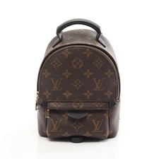 LOUIS VUITTON Palm Springs Mini Monogram Backpack PVC Leather Brown #RC1685