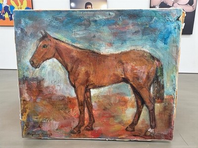 C1969 Royston Ecroyd Gemälde auf Leinwand - Rennpferd vage edel