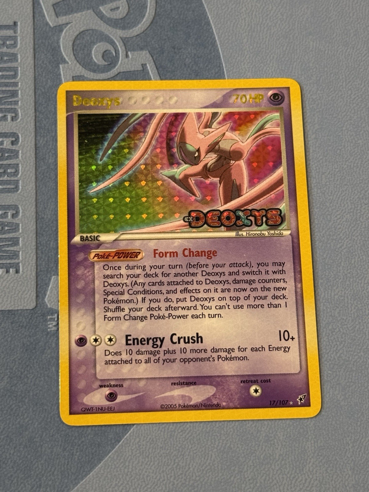 Deoxys 17/107 Deoxys Reverse Holo Rare Stamp Pokemon Card - NM