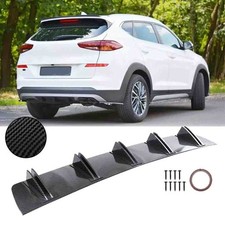 Carbon Rear Bumper Lip Diffuser Shark Fins Wing Spoiler For Hyundai Tucson 05-23