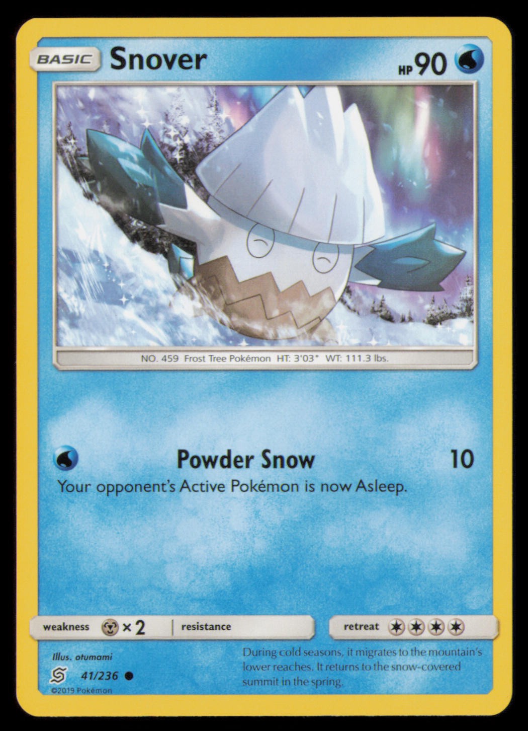 Snover 41/236 Common Unified Minds Pokemon Near Mint