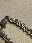 Vintage blue rhineston channel set vnecklace v-shaped  — photo 2
