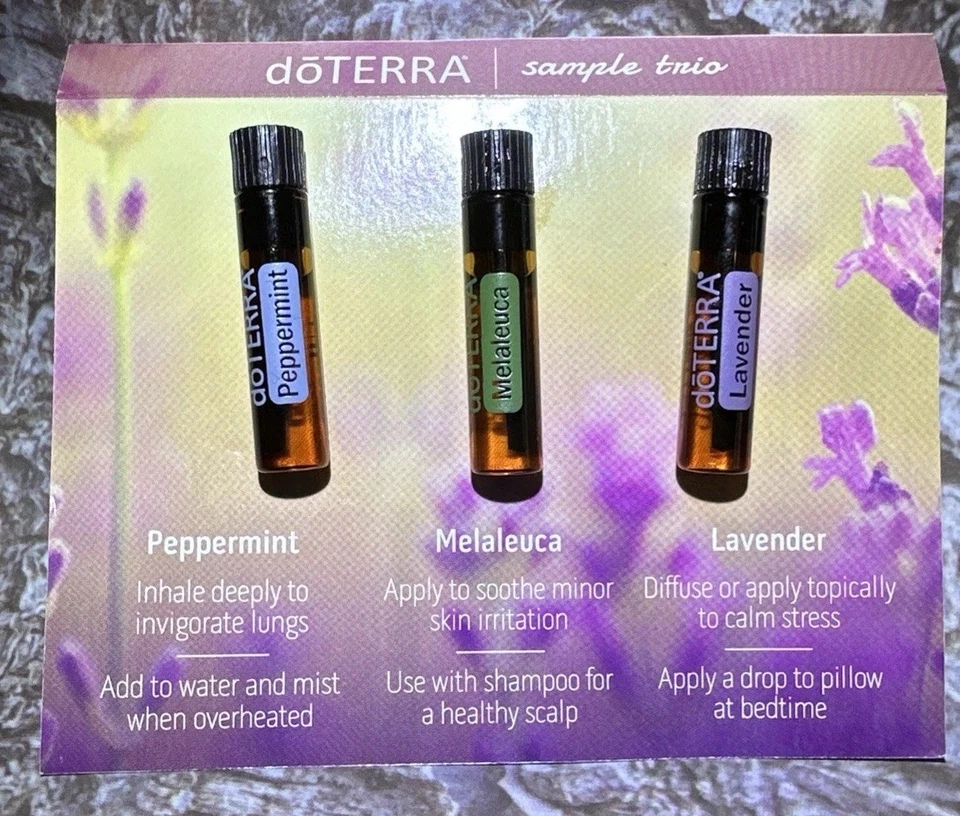 doTerra образцы мяты перечной чайное дерево лаванда 10pk эфирное масло - Изображение 3 из 4