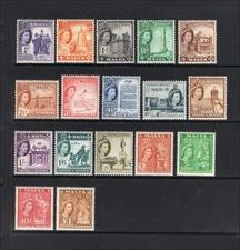 M27946 Malta 1956 Set X17 m/m Sg 266/82 Cat £140