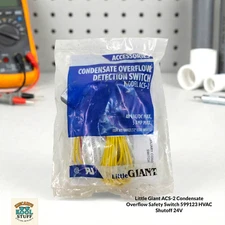 Little Giant ACS-2 Condensate Overflow Safety Switch 599123 HVAC Shutoff 24V