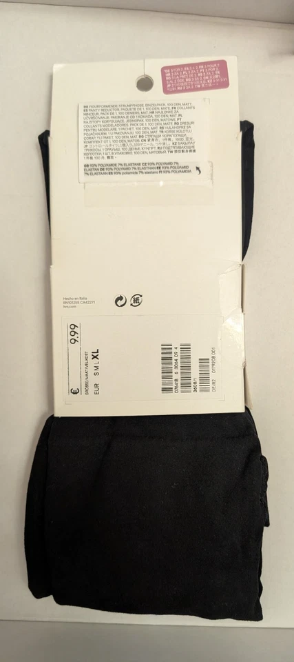 H&M Gr XL Figurformende Strumpfhosen Panty 100den 93% Polyamid 7%Elasthan Neu OV - Bild 2 von 4