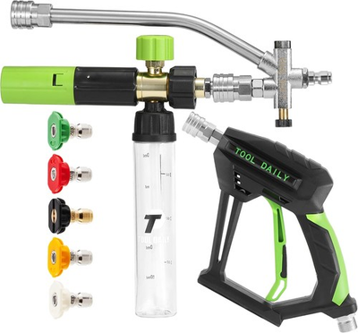 #ad Tool Daily Short Pressure Washer Gun with Mini Foam Cannon Dual Connector Acces $81.62